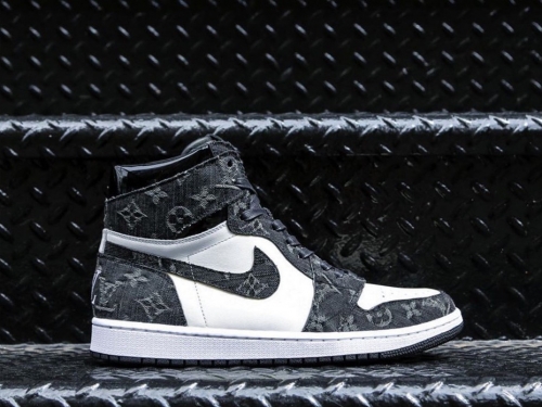 尬電！Louis Vuitton 丹寧面料 Air Jordan 1 曝光，滿滿神秘奢華感...