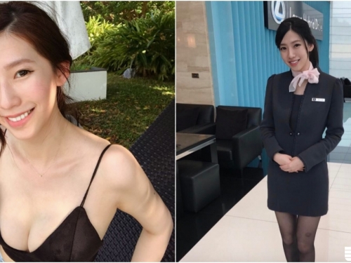 台灣LEXUS出現「正妹女業務」！制服下好身材一到海邊藏不住！「白白圓圓」好兇哦！