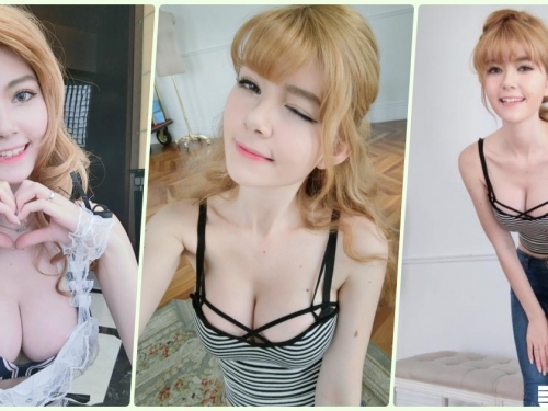 街頭捕捉「金髮火辣正妹」那乳量好凶悍！滿滿的「惹火畫面」真的好養眼啊…