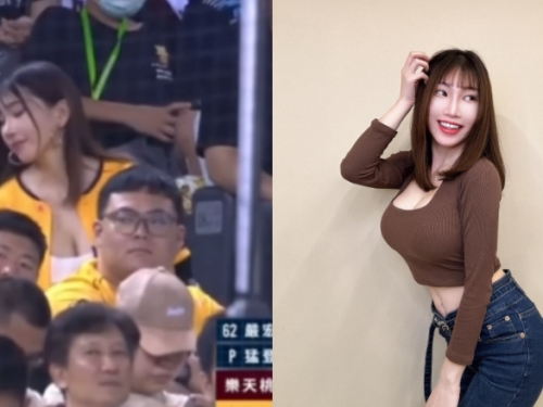 巨乳爪迷爆乳看球賽被轉播　真實身分是正妹專案經理！