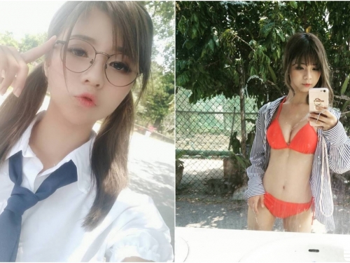 純情小學妹可愛又大膽！「小米恩Mina」制服裙下發育良好，是學長誰能招架～