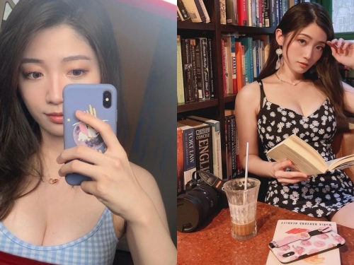 咖啡廳驚見「洋裝爆乳妹」！超渾圓車頭燈好吸睛，日常出街秀「巨乳辣腿」！