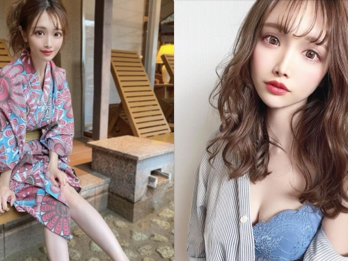 150小隻馬櫻花妹「藍色內衣太辣」，「性感香肩」露出魅力激增！