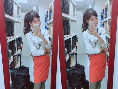 高鐵正妹站務員，緊繃的制服，合身的短裙，還有甜死人的笑容：根本台灣最美風景！