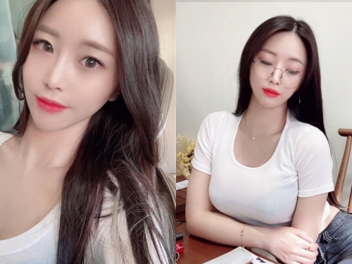 性感小姐姐「白T美乳畫面辣翻」，「飽滿的胸型」太罪惡了！