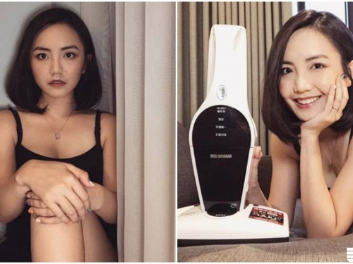 性感人妻「養眼曲線辣翻」，穿小可愛用吸塵器，好身材擋不住！