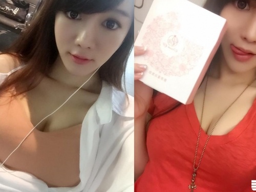 放開那條線！「白皙大奶正妹」胸前深溝太危險，項鍊或耳機線一條都不放過！