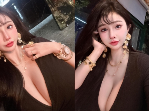會不會太長？重機女神低胸上衣露深溝　驚人長度好想拿尺量