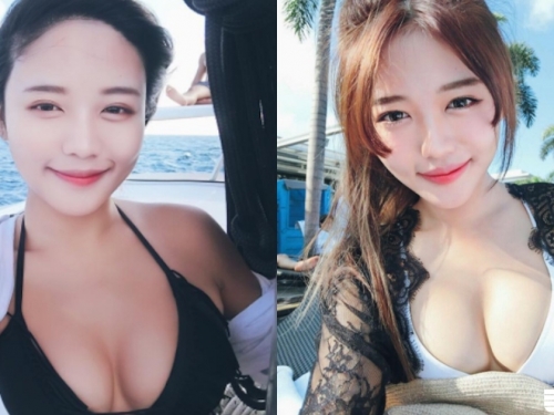 高雄妹94熱情！泳裝胸前的「白色肉圓」好吸睛！網友大喊：這比饅頭還大吧！