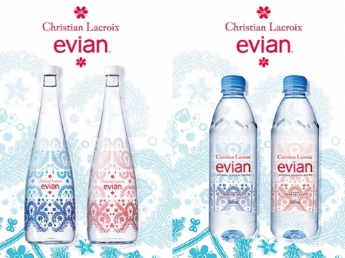 evian攜手Christian Lacroix推出設計師聯名款寶特瓶包裝