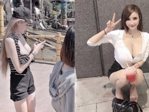 六福村驚見「豪乳正妹」出沒　傾瀉而出的乳量比雲霄飛車還刺激！