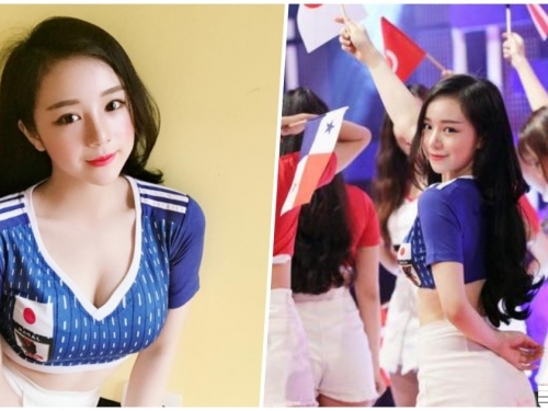 贏球就露奶了！世足爆乳正妹好騷，「惹火巨乳身材」越看越熱血啊！