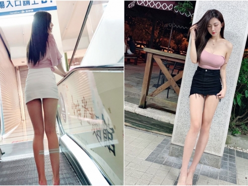 深夜賣場！家樂福發現「172cm長腿辣妹」視角太犯規！滿滿的誘惑畫面讓人好羨慕喔...