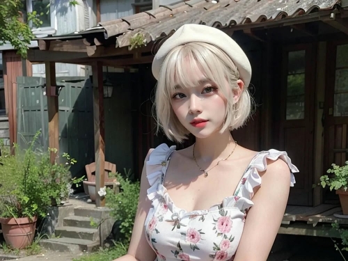 ★Patreon★ AI_Kaori - Buxom Woman in Flowery Dress - Part 2