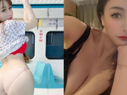 出門忘記穿褲子？性感御姊「Verna 李萱」捷運通勤大露渾圓蜜桃