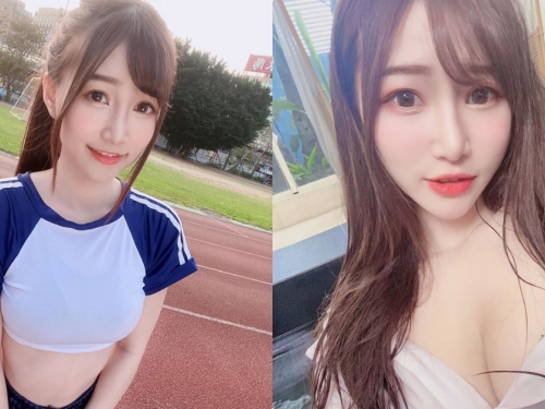 正妹SG「小筑兒」泡水時畫面超低胸，「白皙豐滿美乳」太誘惑了！