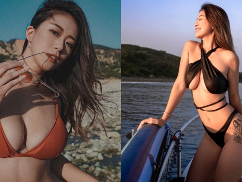 171cm的台中正妹有夠辣！「巨乳翹臀」壓迫感十足，有料還有性感肌肉！
