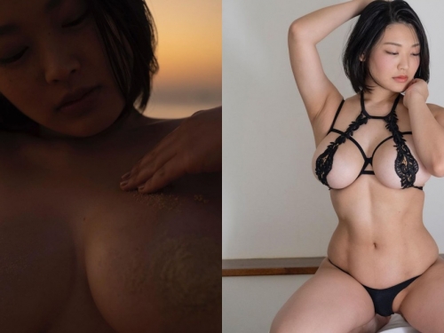 超強大巨乳寫真新人「風吹 ケイ」用沙遮點！「濃郁厚乳+超狂腹肌」引發熱議！