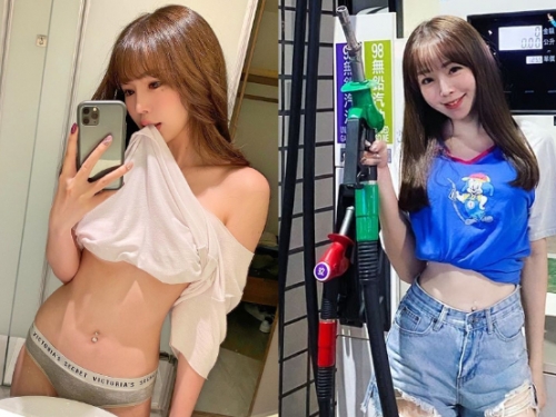 中油正妹「小魚Savina」撩起「水蛇腰」辣氣問候，司機都想加個「女朋油」！
