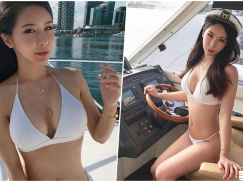 火辣開船囉～爆乳女船長載你出遊，豐滿乳量魅惑乘客的心！