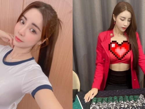 無法專心打牌！絕美御姐「莉亞」化身「性感荷官」甜問：幫你發牌可以嗎？