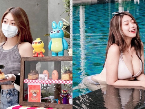東區出現「巨乳正妹」辣賣肉桂卷，豐滿上圍＋纖細蠻腰超吸睛，比基尼畫面更兇猛！