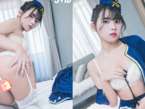 青澀空姐「皊皊」休息室色膽求愛，「美乳猛蹭」趁轉機空檔上機長！