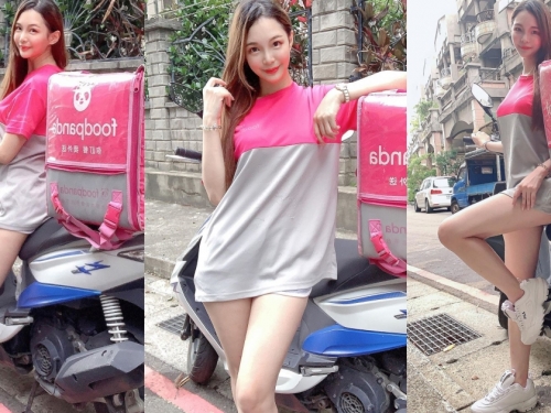 超白皙「長腿外送員正妹」Michelle雪兒，光看到她口水就先流出來啦！