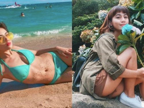 腰太細會看不出來！「台藝大正妹」po比基尼爆乳笑稱：這樣你們相信我有34D了吧！