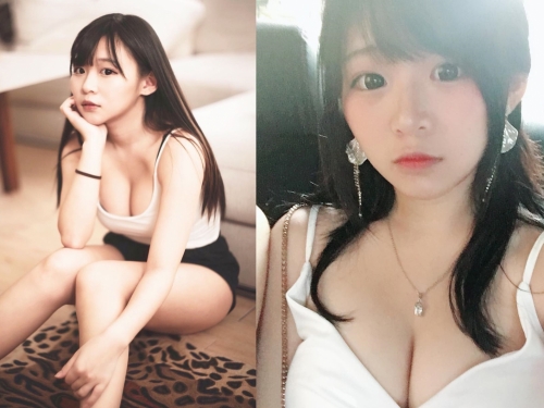 童顏巨乳萌妹「張硯秋」豪乳山峰渾圓飽滿　乳力太強「背帶卡溝」胸器全現形