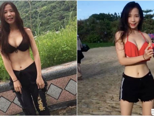 高雄妹子「爆奶溯溪」太狂！「渾圓長輩」超搶鏡！身材火辣又性感啊！