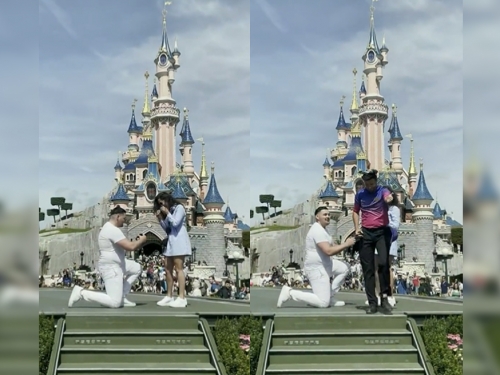 浪漫男迪士尼求婚 突遭員工一把搶走鑽戒 尷尬畫面瘋傳