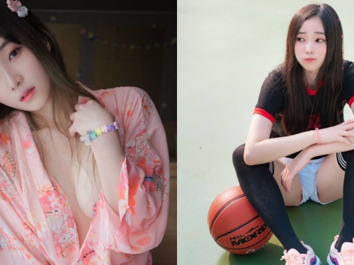 穿這樣打球可以嗎？「清純正妹」迷你短褲露神秘領域，對下半身超有自信！