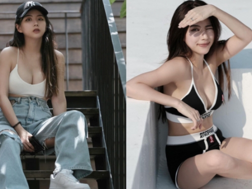 「超兇辣媽」樓梯間曬美胸，「深美濠溝」狂引邪惡目光