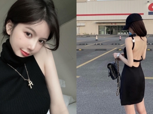 美式大賣場驚見「裸背洋裝正妹」！白皙肌膚窈窕曲線超搶眼，正面還「小露酥胸」！