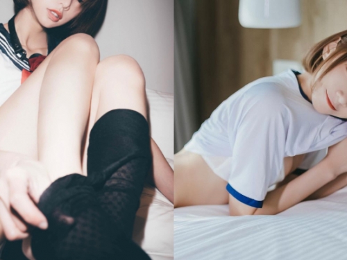 甜美小學妹「優寶」最愛體育課，「色挺蜜臀」揪學長一起拉拉筋！