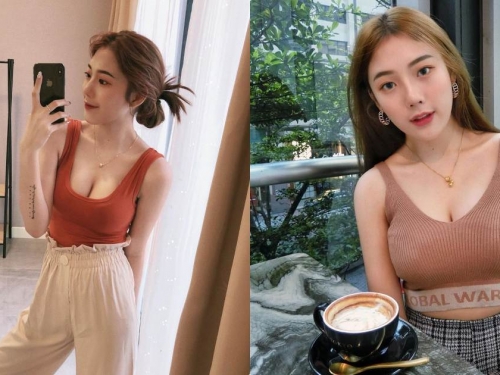 大馬正妹「胸前U型挖空」辣翻了，極品深溝讓人視線好集中！