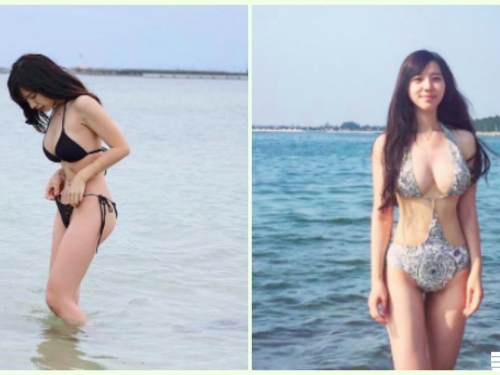 超極品「比基尼正妹」美乳線條好犯規！兇悍的爆奶視角讓人受不了…