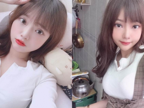 童顏妹子「願願yuan」女友風曲線好兇，飽滿的胸型太雄偉了！
