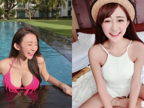 泳池驚見「爆乳版陳意涵」！大眼甜笑正妹的「渾圓雙乳」被擠出來，這畫面太養眼啦～
