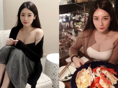 氣質正妹「陳彤Sherry」傲人雙峰比美食可口，「細肩帶滑落」讓男粉狂躁動！