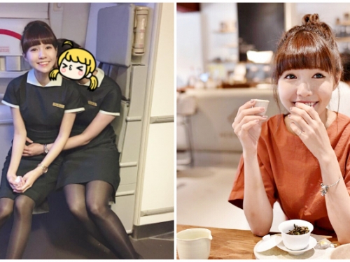 怎麼會這麼可愛！「甜美系空姐」原來是小吃貨，離不開美食的可愛甜食怪！