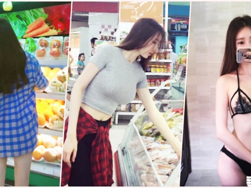 大賣場又見「長腿美乳奶妹」逆天身材好犯規！超白嫩「乳能量」引網友瘋傳...