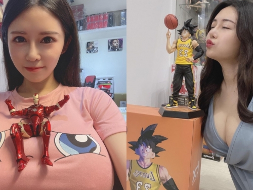 「巨乳甜心」安希花式曬公仔好兇猛，「32F雙球」讓鋼鐵人好好舒壓！