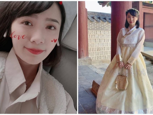 正妹張語婕「景福宮穿上氣質韓服」，「俏皮甜心臉蛋」根本韓劇女主！