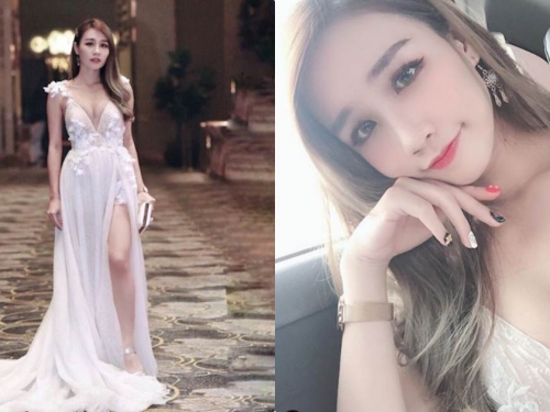 正妹Jennifer穿上禮服「胸器逼人」，惹火深溝忍不住讓人狂瞄！