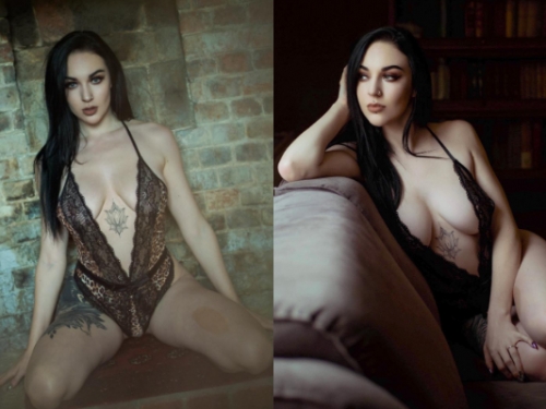 勾魂攝魄！妹子妖豔氣息爆發開中路　極致深V「白嫩美乳」快掉出來