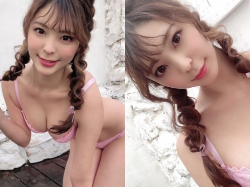 甜心櫻花妹「彎腰倒出火辣F奶」，「豐滿視角」辣到讓人受不了！