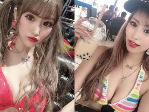 喝珍奶的爆乳美艷舞孃「ぷりん」，極品曲線散發著陣陣奶香！