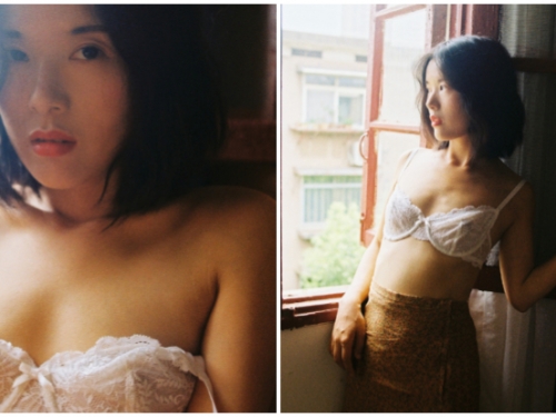 溫柔性感的午後時光！「氣質美女」穿上法式內衣，性感胴體若隱若現的小憩時間！